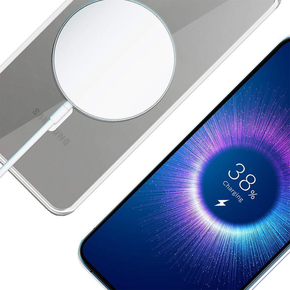 Etui 3mk Clear MagCase do MagSafe, do Galaxy S25 Plus, przezroczysto-białe